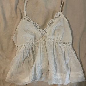 WHITE BABYDOLL TANK